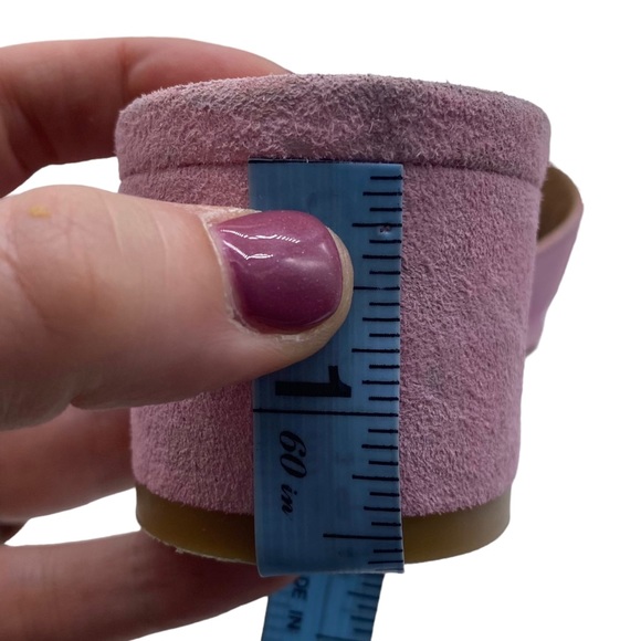 Maryam Nassir Zadeh Sandals Sophie Pink Suede Heeled Slide Size 10.5 - Picture 11 of 12